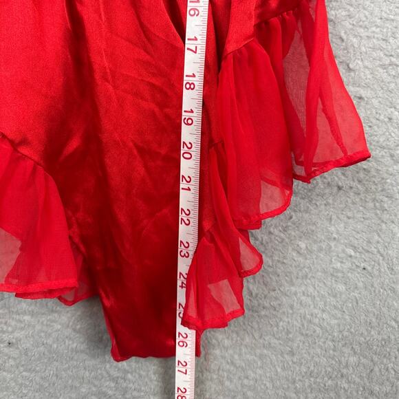 Vintage Lily Of France Satin And  Lace Teddy Bodysuit Liberation Era Coquette L - Picture 5 of 9